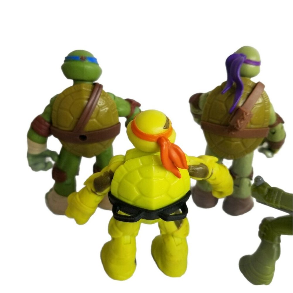 Teenage Mutant Ninja Turtles Action Figure Toy Lot 2012 Viacom 4 inches TMNT - Picture 7 of 8